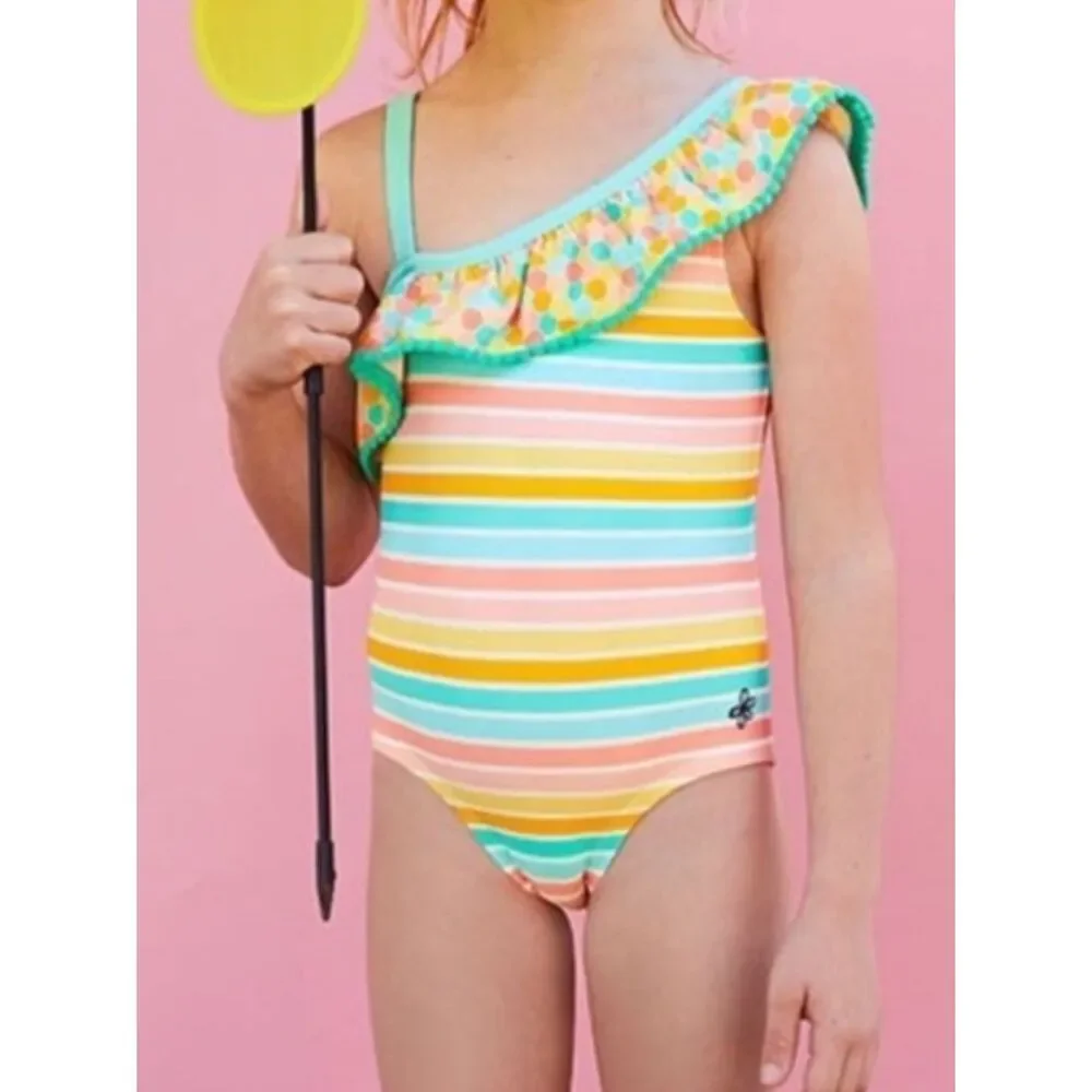 Matilda Jane Lollipop lines Swimsuit NWOT size 2